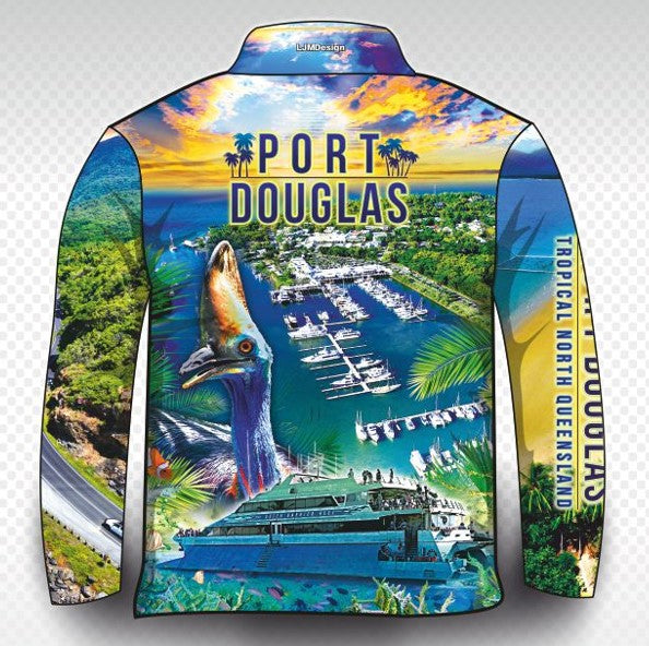 Port Douglas Gold Fishing Shirt by LJMDesign