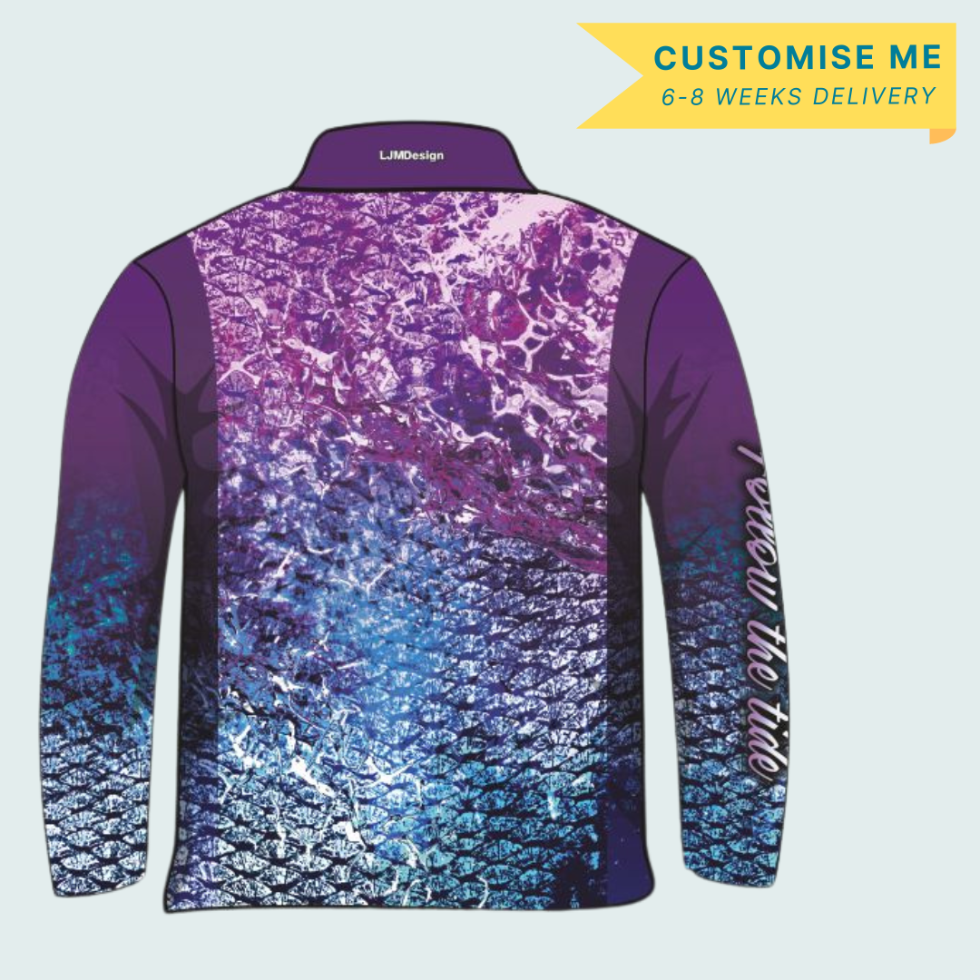 CUSTOMISE ME - Casting Crew Purple – Fishing Shirt by LJMDesign