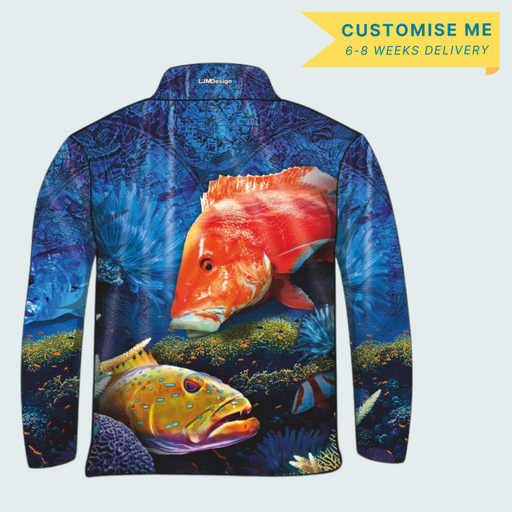 Samaki Spanish Mackerel Long Sleeve Fishing Shirt - (Kids) Size 6