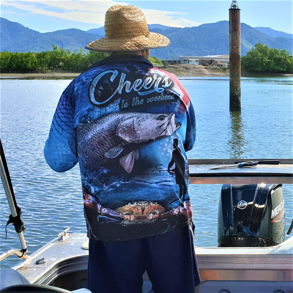 Metre Barramundi Fishing Shirt - With logo – Fishing Shirt by