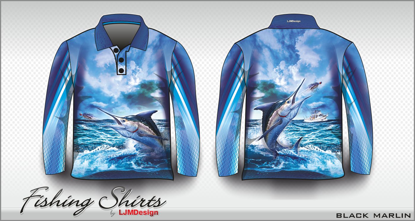 Black Marlin – Fishing Shirt by LJMDesign