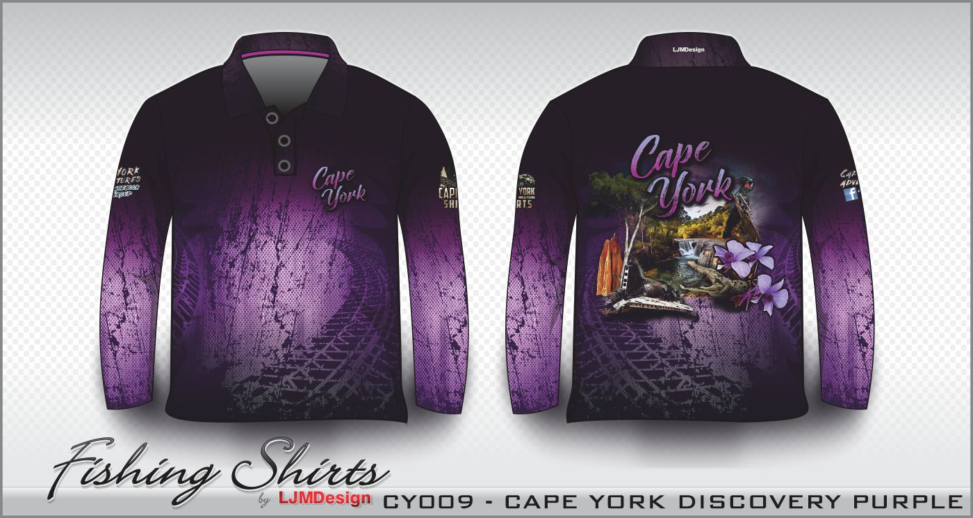 Cape York Discovery Purple – Fishing Shirt by LJMDesign