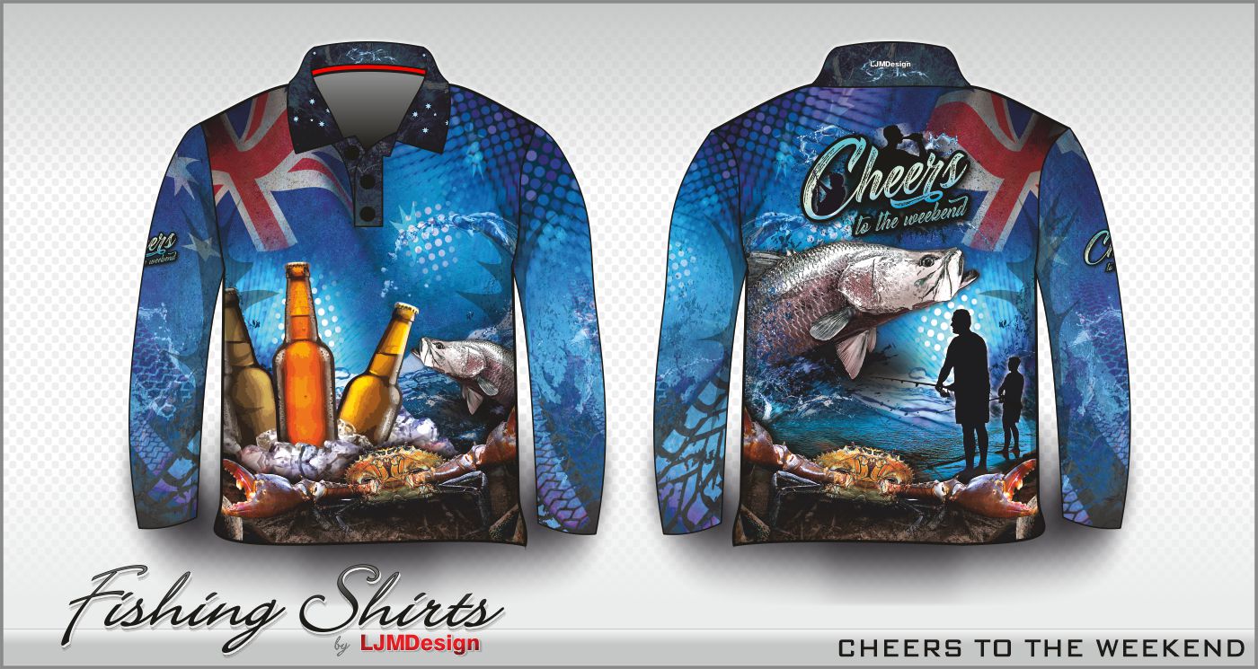 Cheers to the Weekend Fishing – Fishing Shirt by LJMDesign