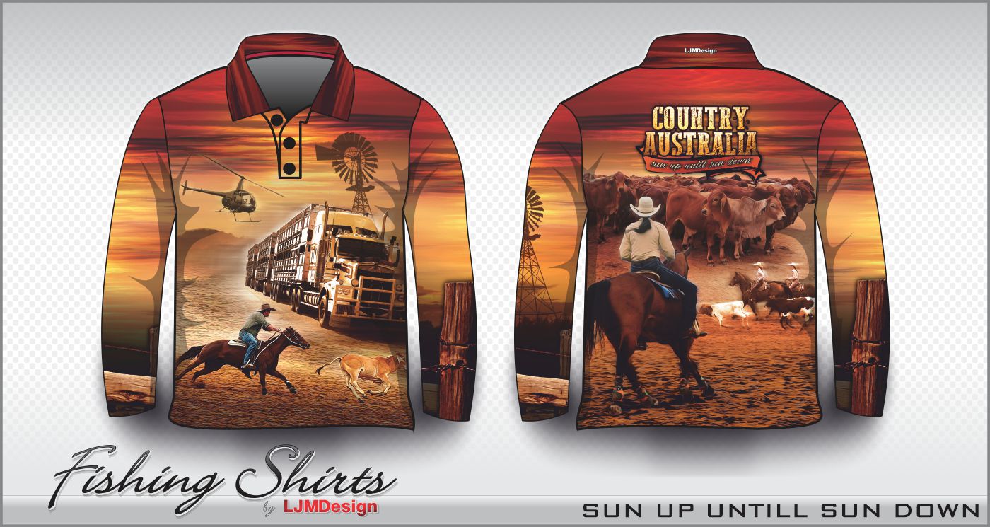 Country Australia – Fishing Shirt by LJMDesign