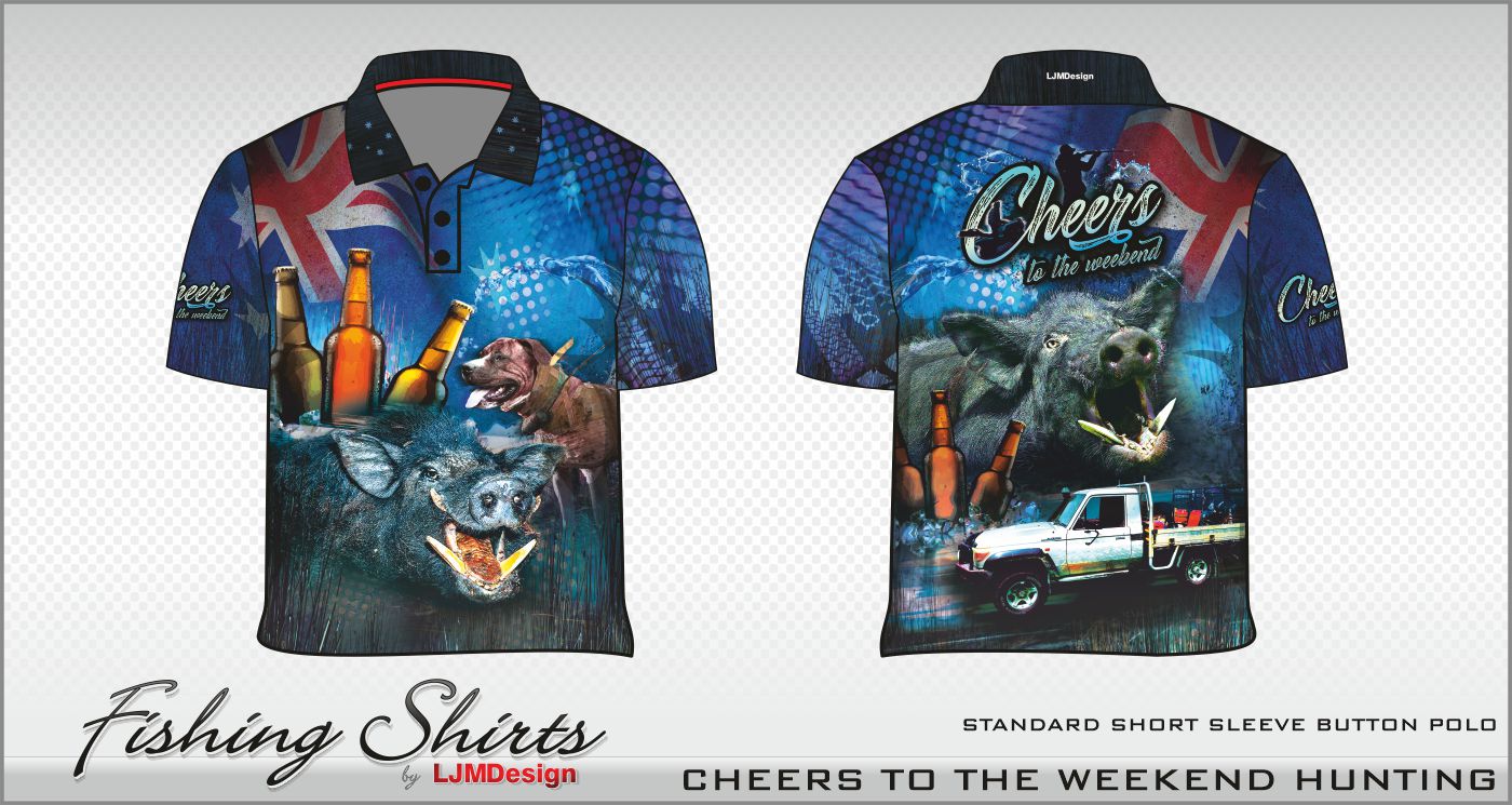 Cheers to the Weekend Hunting - Short Sleeve – Fishing Shirt by LJMDesign