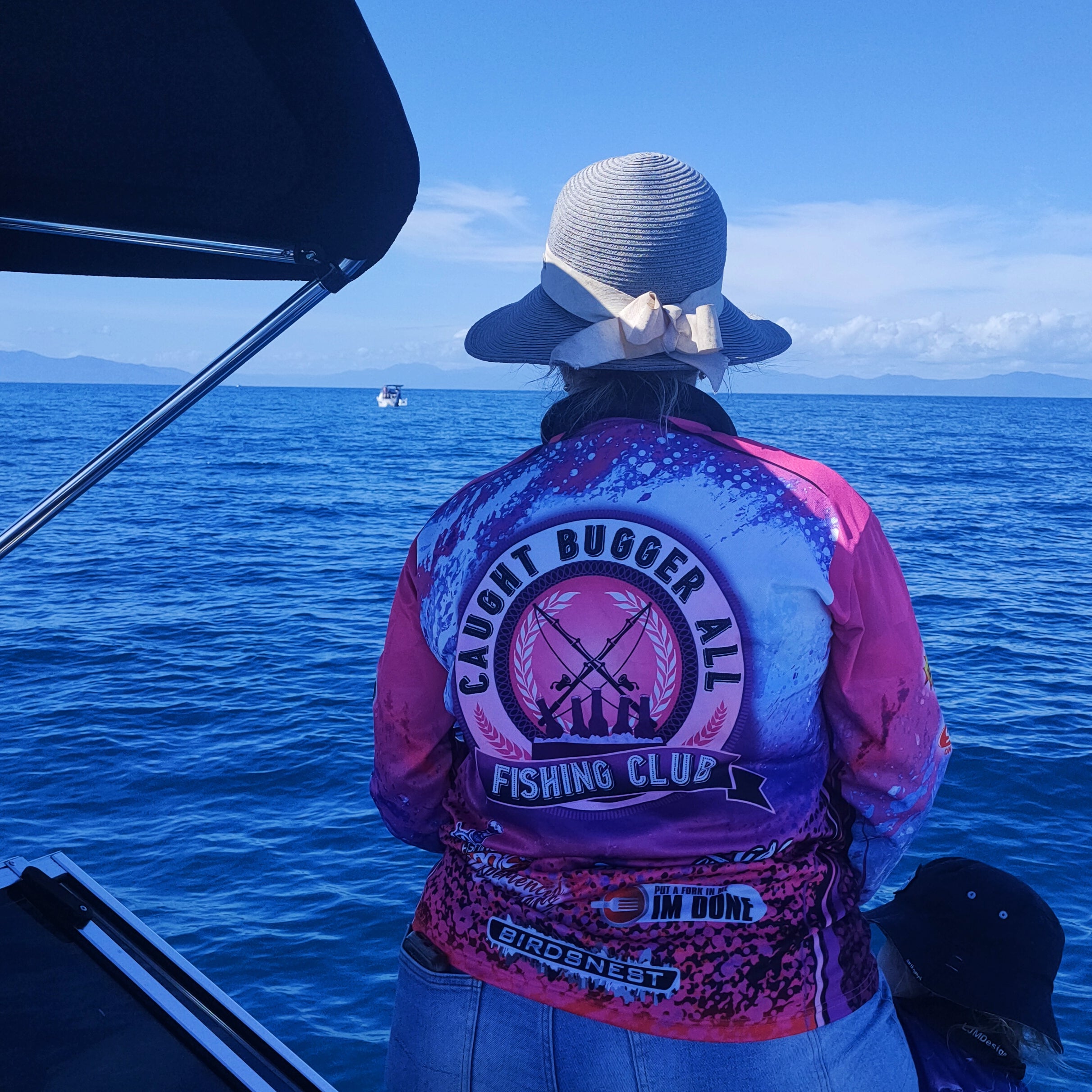 Caught Bugger All Fishing Club Pink – Fishing Shirt by LJMDesign