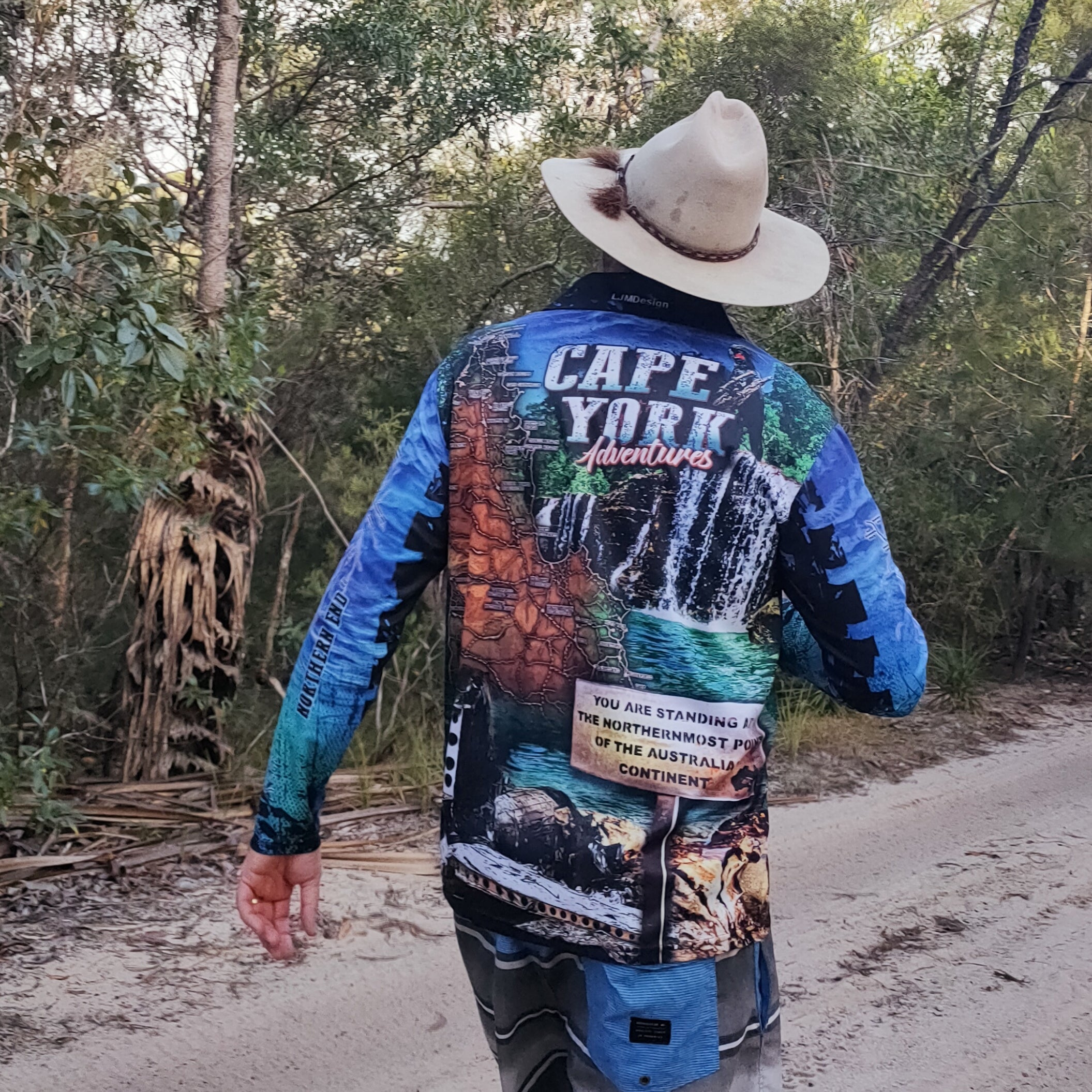 Gunshot Croc Cape York - Blue – Fishing Shirt by LJMDesign