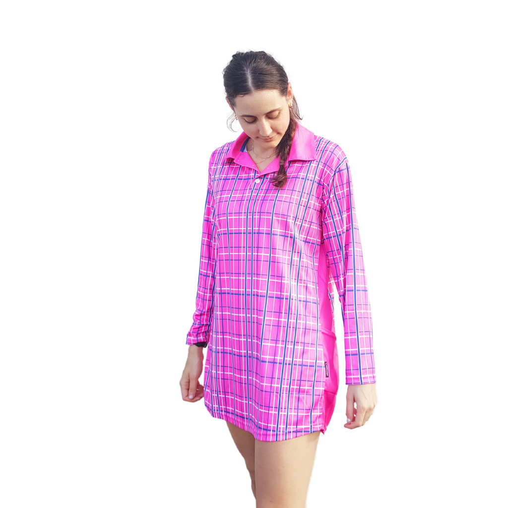 Women's Pink Gingham Fishing Shirt