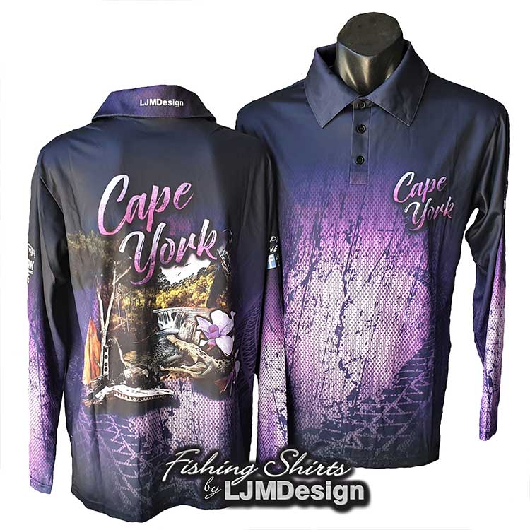 Cape York Discovery Purple – Fishing Shirt by LJMDesign