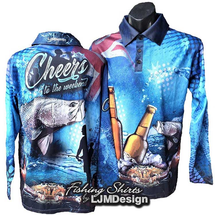 Cheers to the Weekend Fishing – Fishing Shirt by LJMDesign